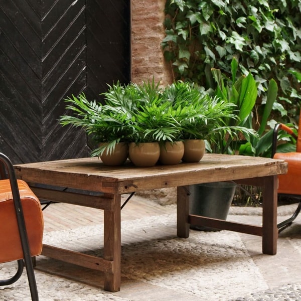 Mesa de centro en madera natural