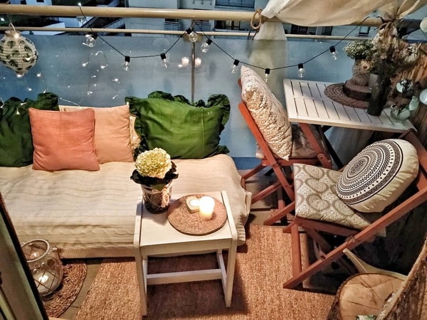 Decoración de un balcón pequeño