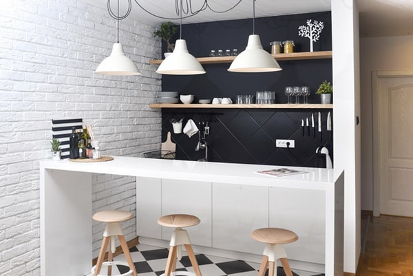 Cocina moderna con barra