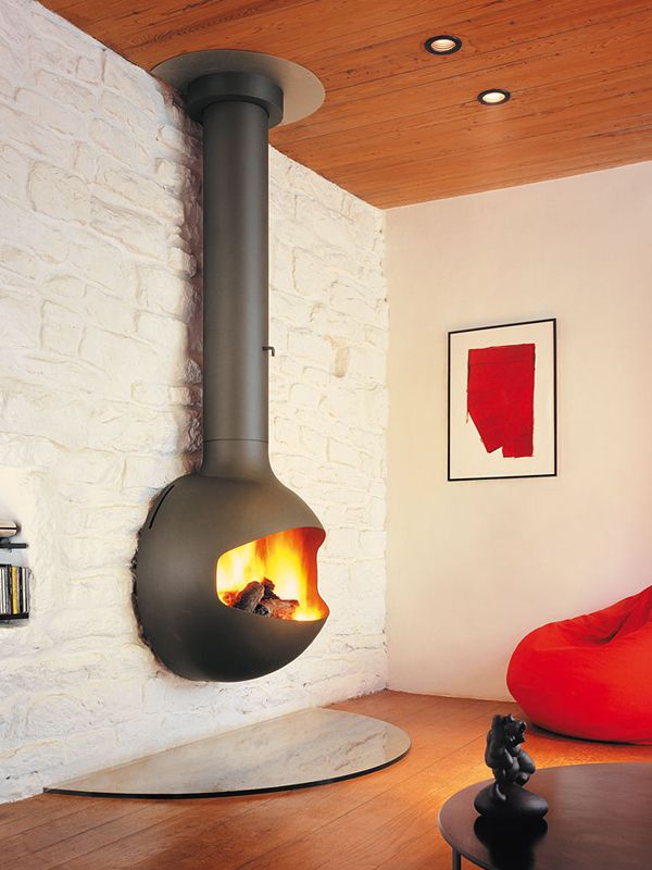 chimeneas modernas de leña