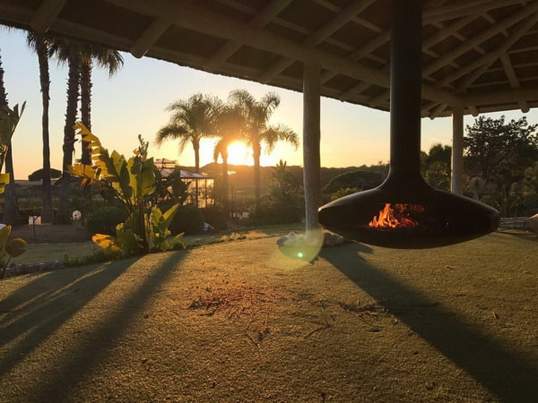 Chimeneas de leña modernas para exteriores