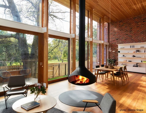 Chimeneas modernas de leña