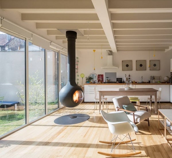 Chimeneas de leña modernas Focus