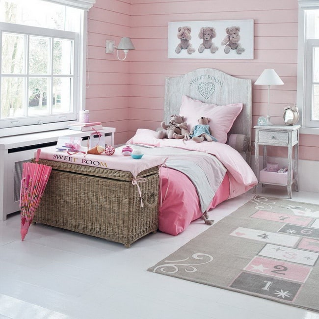 Dormitorio juvenil en color rosa