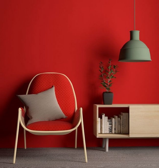 Rojo para pintar la sala