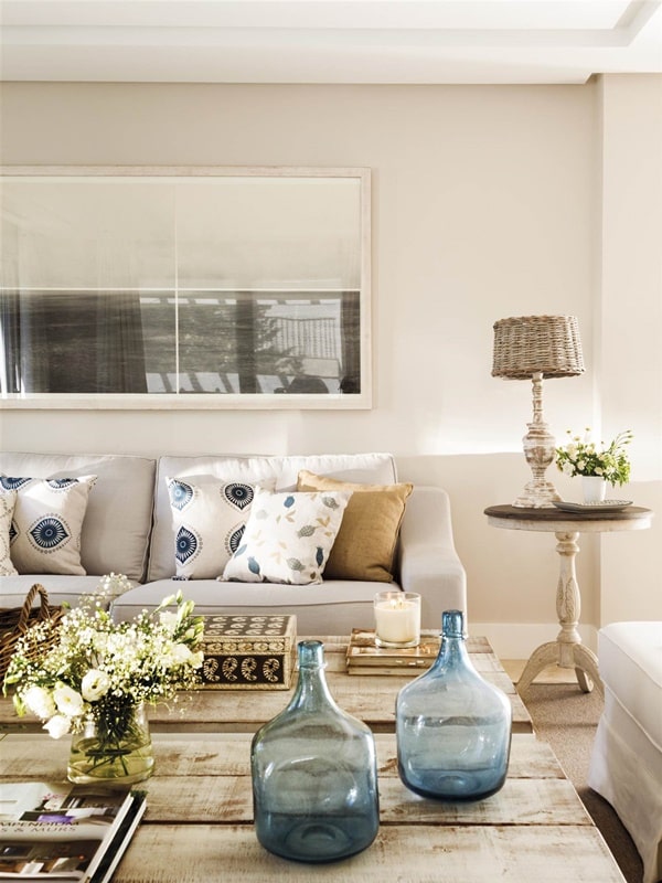 Damajuanas para decorar mesas auxiliares