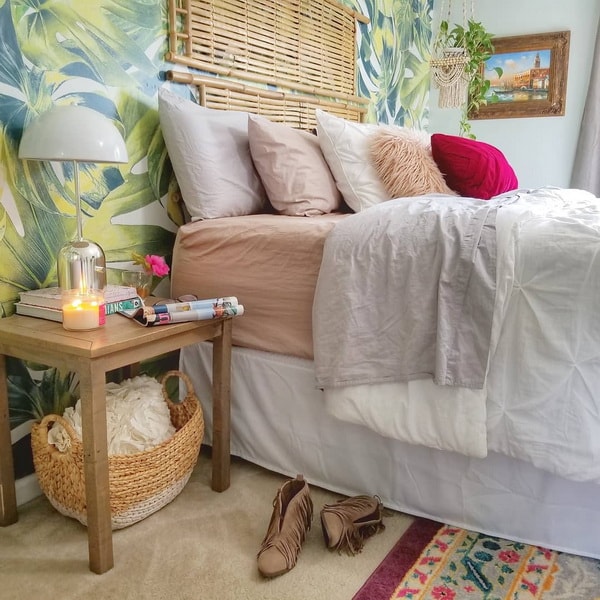 Dormitorio con estilo boho chic