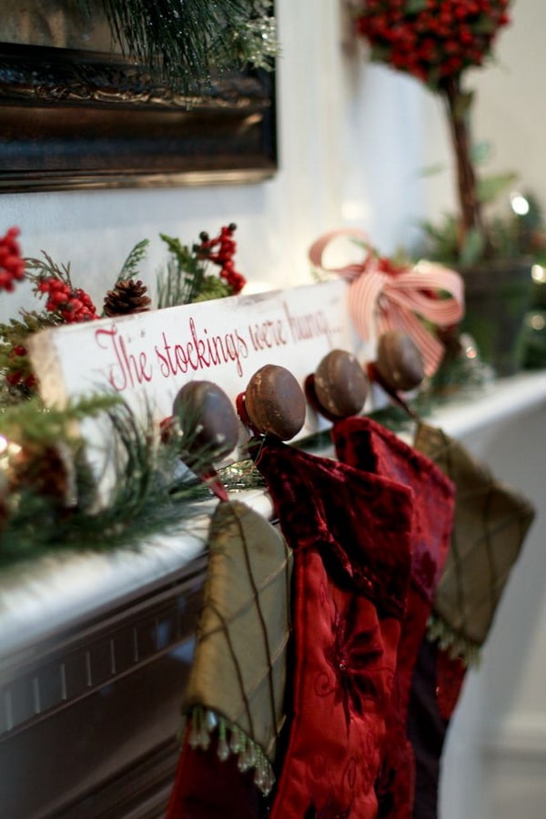Adornos navideños rústicos