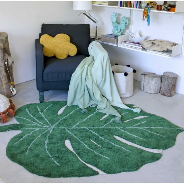 Alfombra en forma de hoja