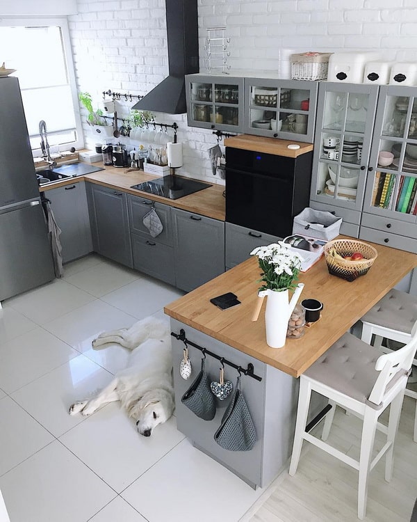 Cocina con península