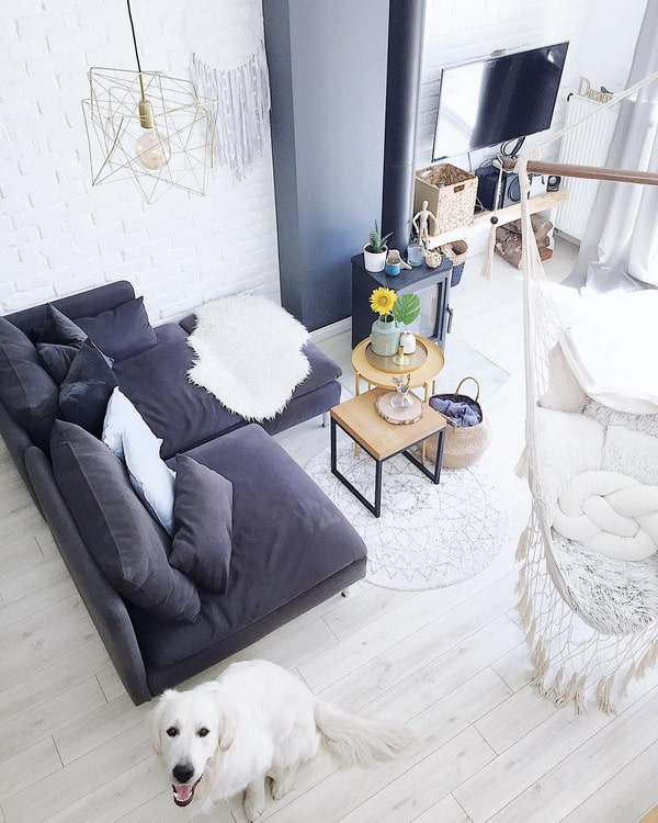 Suelos claros en una casa con estilo escandinavo
