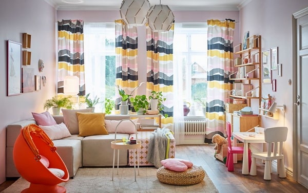 Muebles de salón Ikea con estilo retro