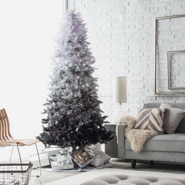 Decoración del árbol de Navidad en colores degradadados