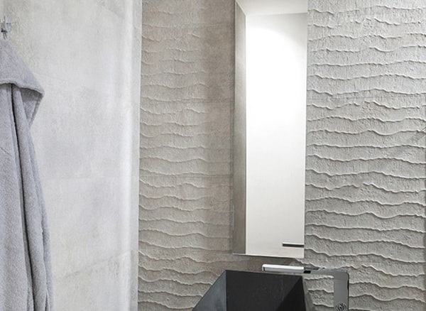 Azulejos baño con relieves
