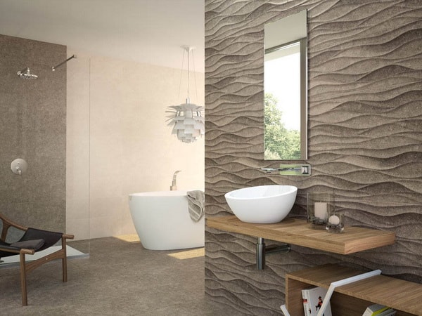 Azulejos con relieve para baños