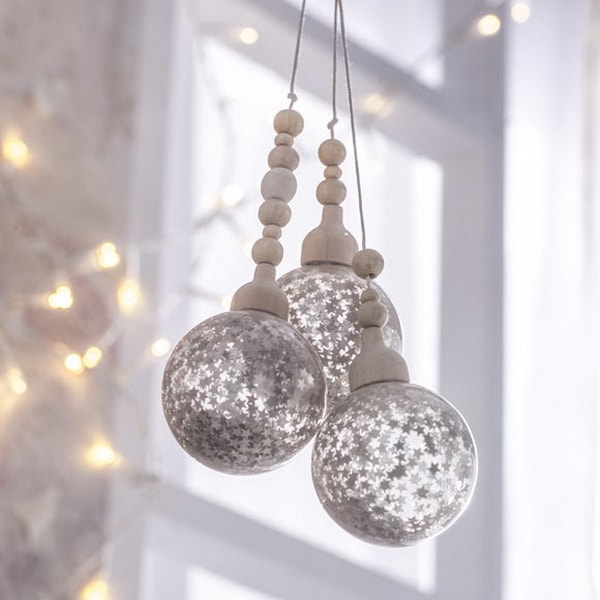 Bolas navideñas de cristal rosa