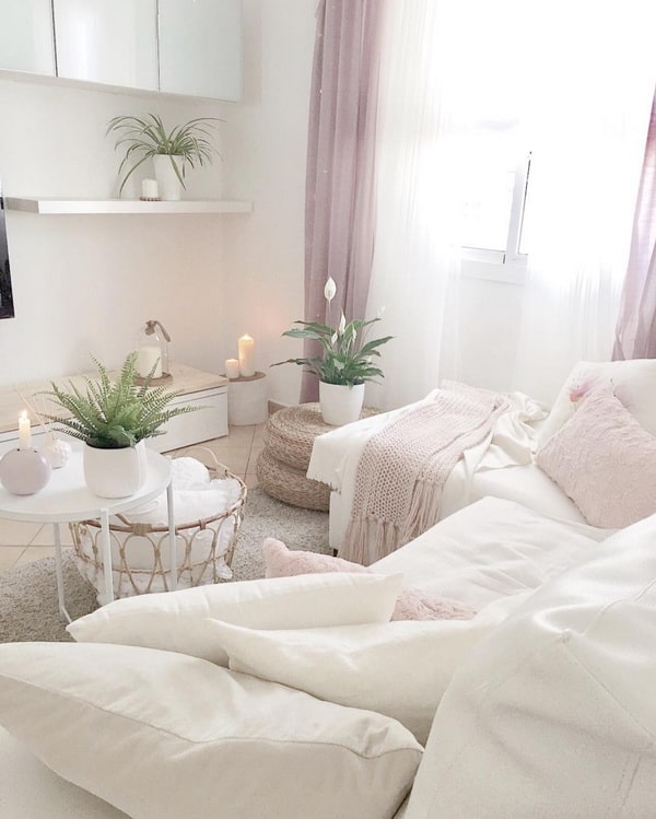 Decoración nórdica con toques bohemios