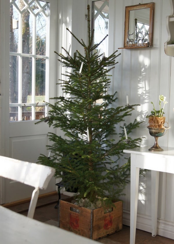 Cajas de madera para decorar el árbol de Navidad