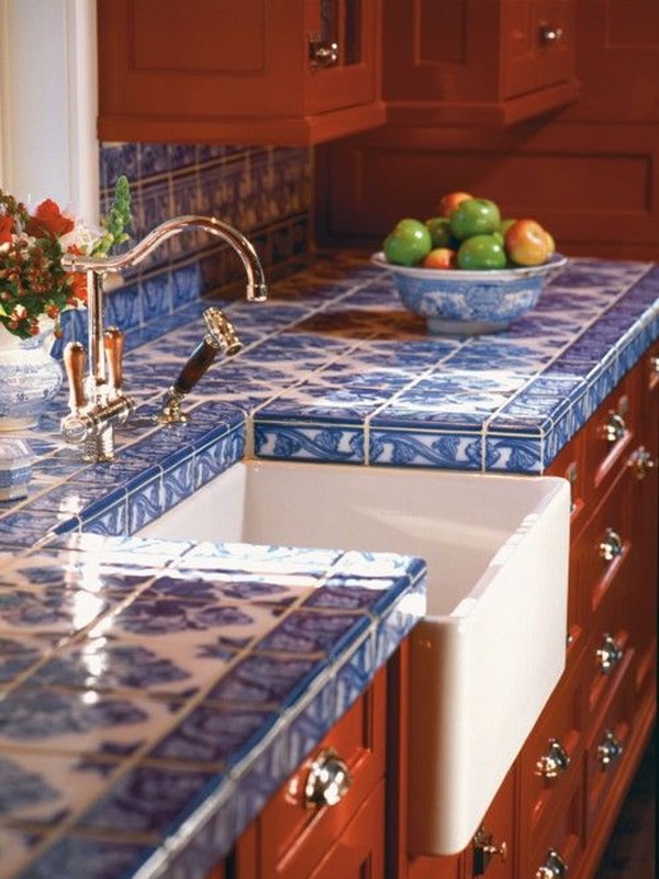Encimera de azulejos
