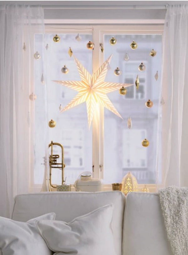 Ventanas con luces de Navidad
