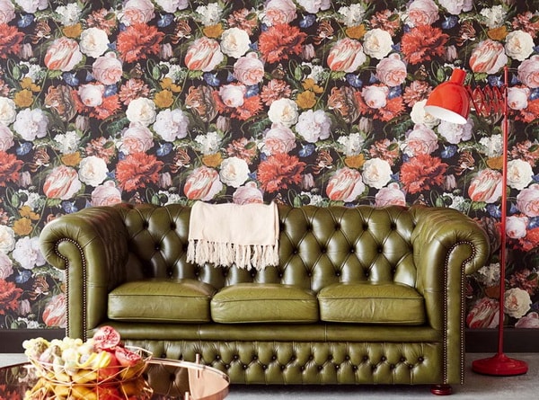 Papel pintado de flores