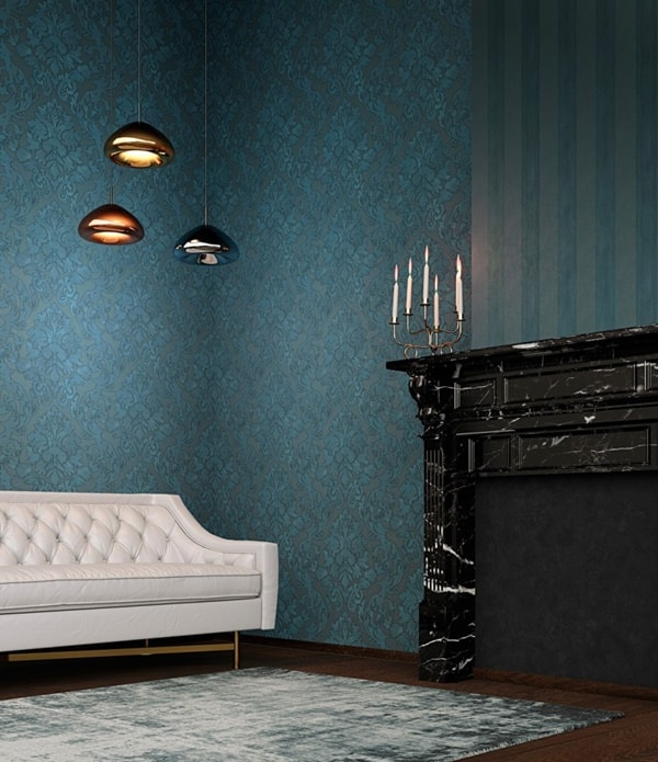 Papel pintado en azules