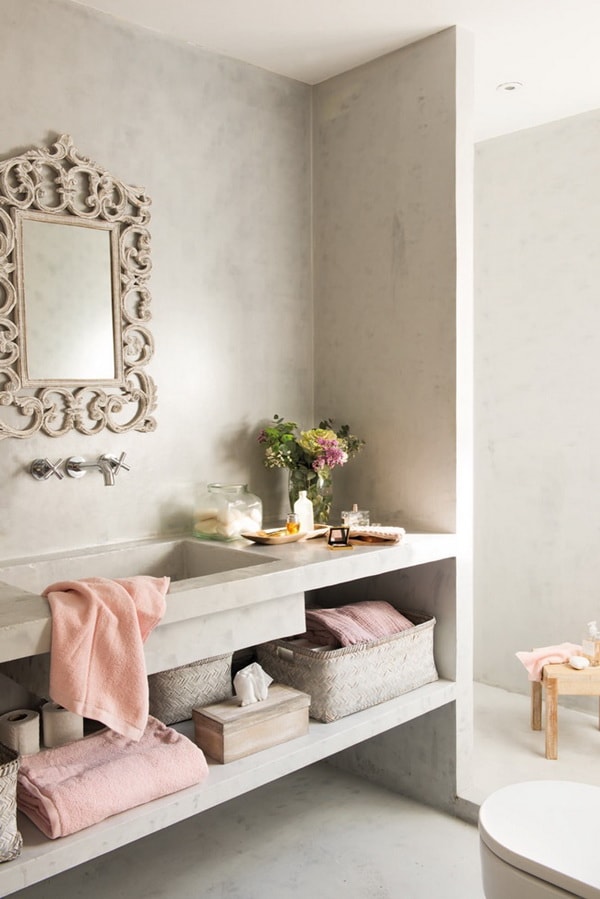 Decoración de baños con textiles