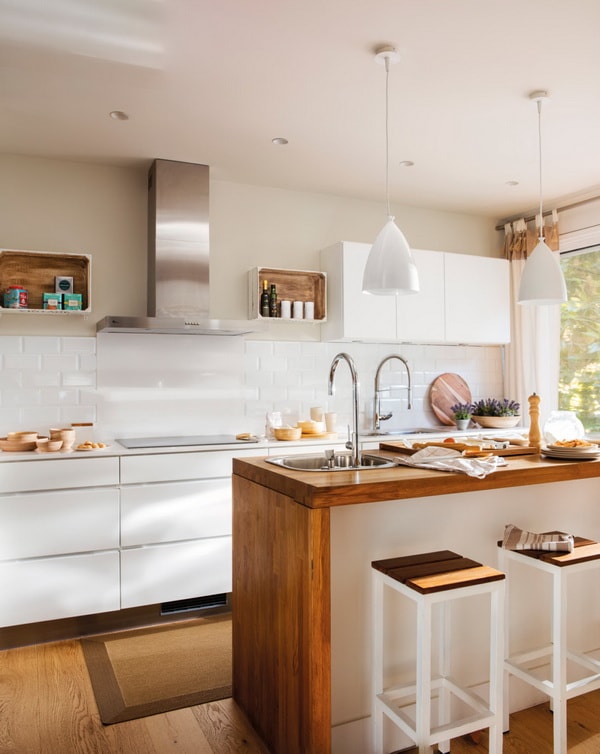 Cocinas blancas modernas
