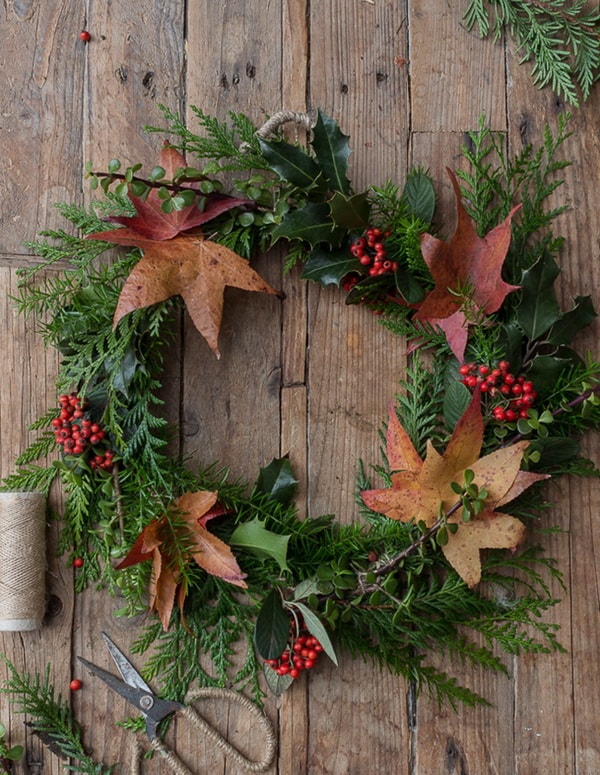 Coronas de Navidad para decorar la entrada de casa
