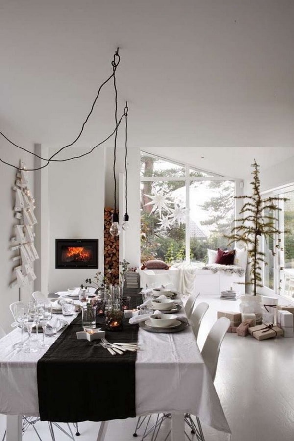 Estilo nórdico para la mesa de Navidad