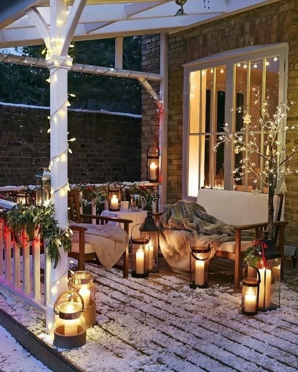 Luces navideñas para decorar la galería