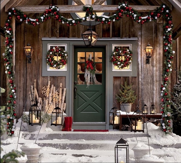 Ideas para la decoración navideña exterior. Decoraciones navideñas.