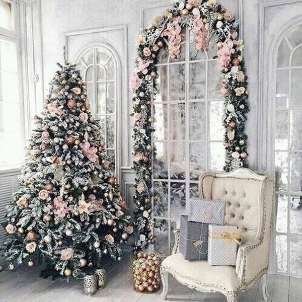 Decoraciones navideñas románticas
