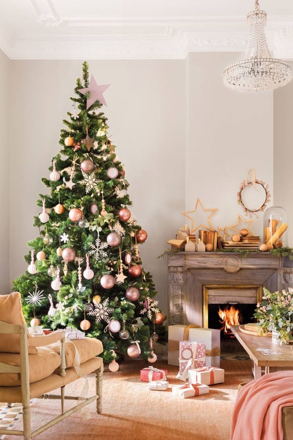 Decoración navideña romántica