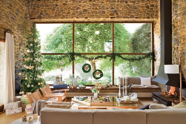 Guirnaldas navideñas para decorar ventanas