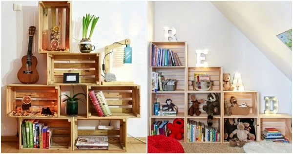 Muebles con cajas de madera