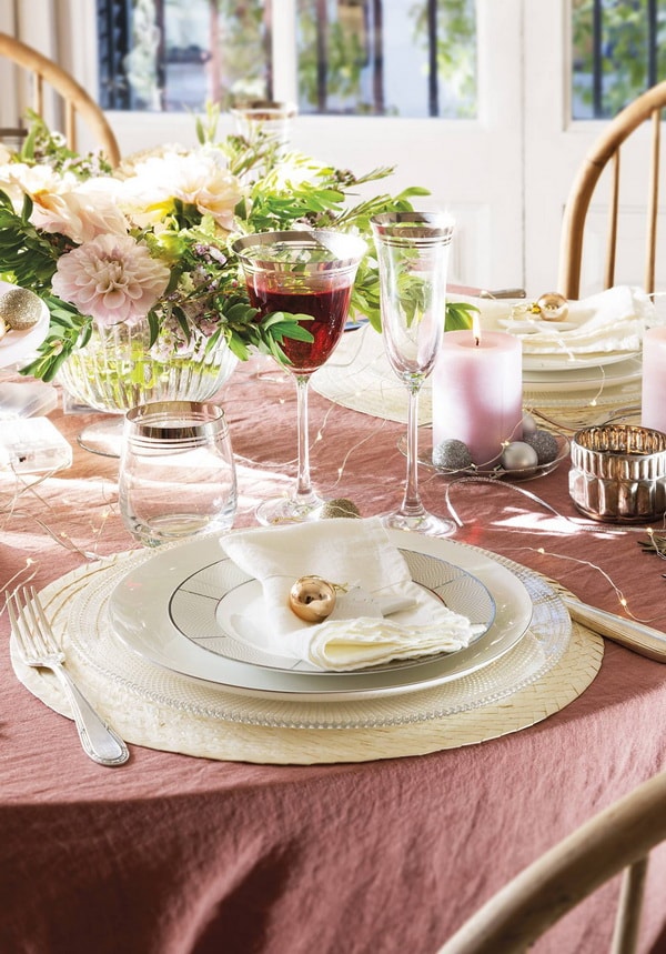 Centros de mesa navideños con flores