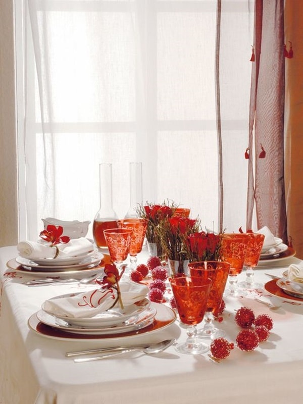 Mesa de Nochevieja tradicional
