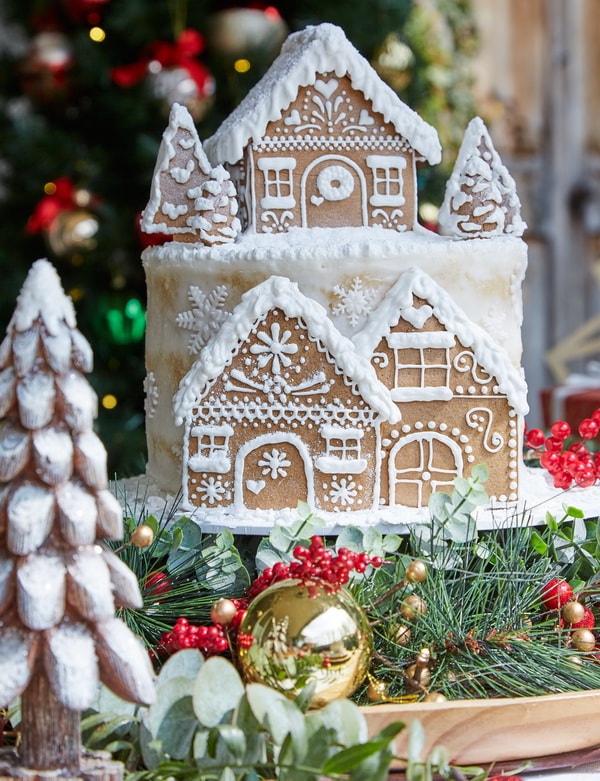 Centro de mesa navideño comestible