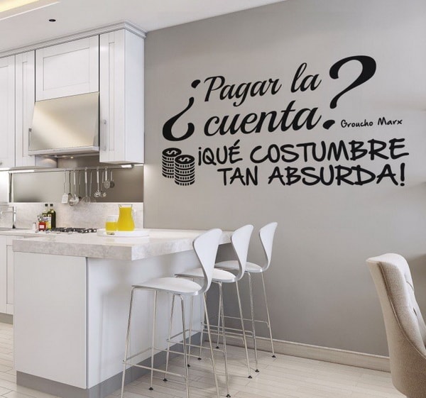 Vinilos decorativos para cocina con frases