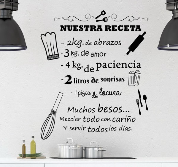 Vinilos para cocinas con frases