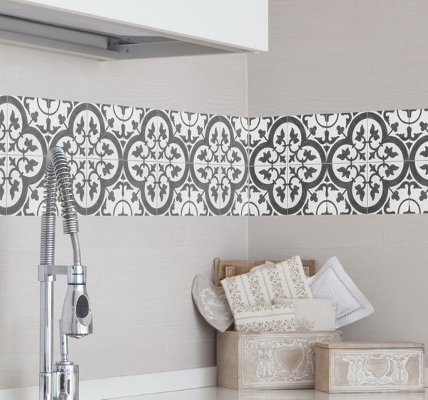 Cenefas adhesivas estilo mosaico hidráulico