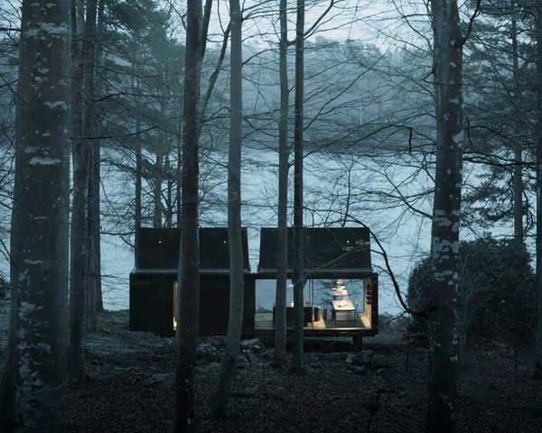 Casa prefabricada en el bosque