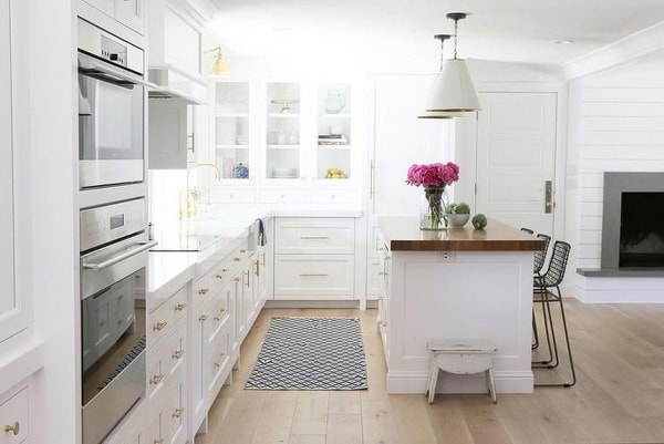 Cocina blanca con isla