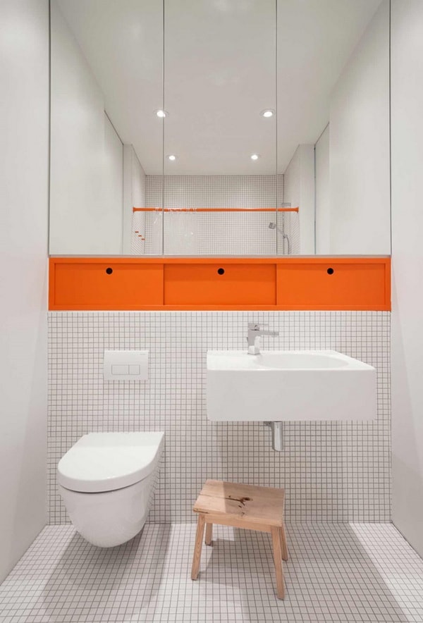 Espejos XXL en baños pequeños