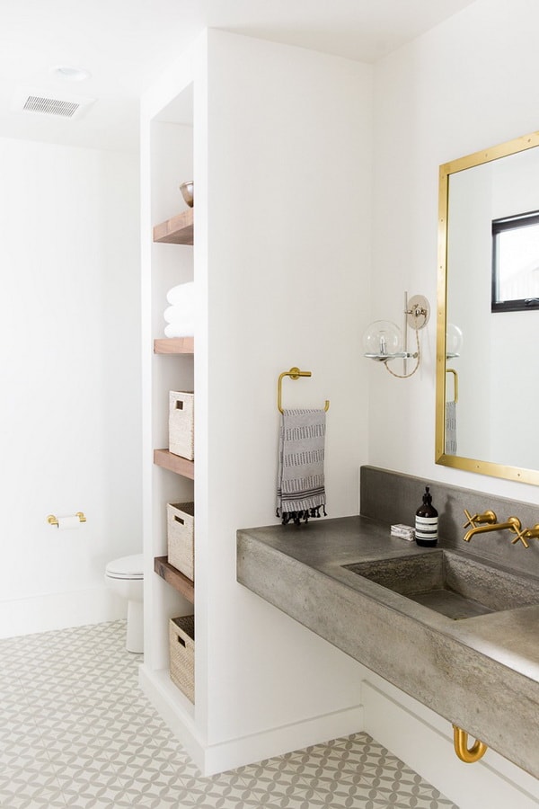 Muebles de obra en cuartos de baño pequeños
