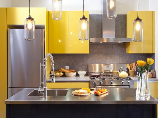 Muebles de cocina pintados con esmalte