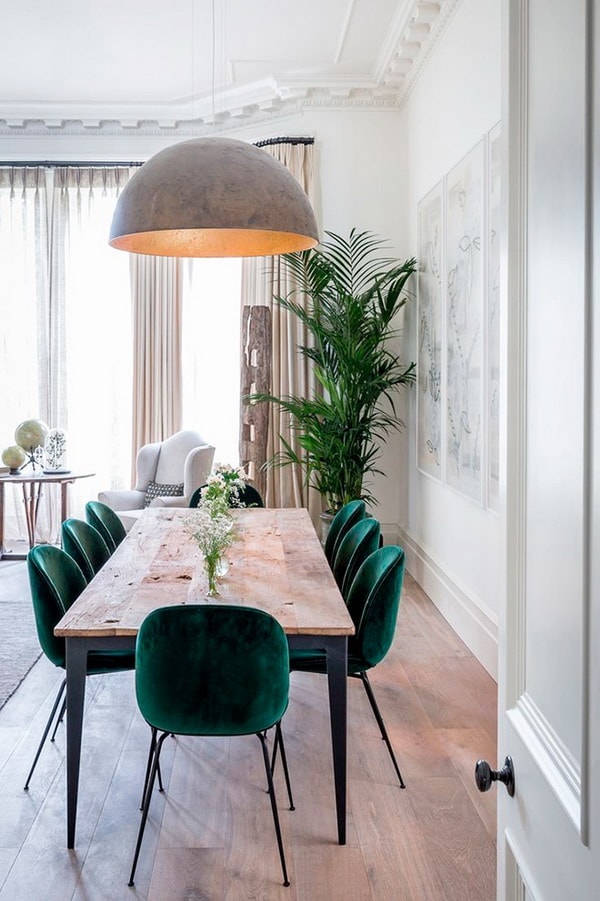 Decoración con terciopelo