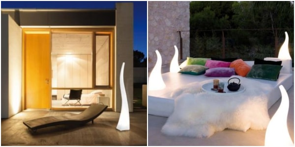 Lámparas LED modernas para exteriores