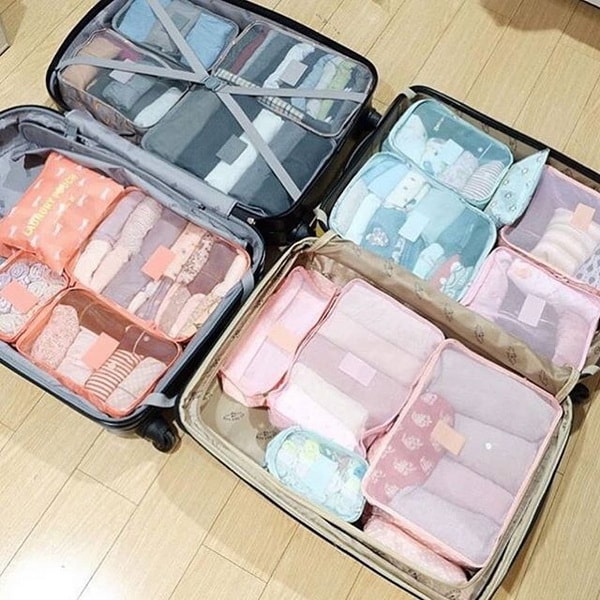 Maletas organizadas según el método Konmari